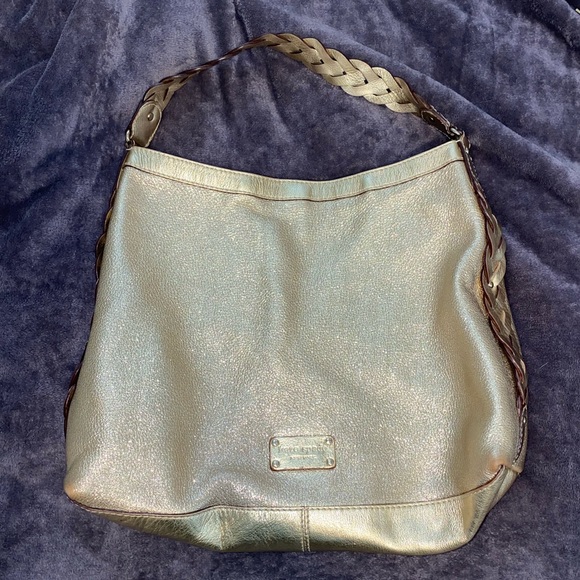 Gold Kate Spade Tote with Braided Strap - Picture 2 of 5